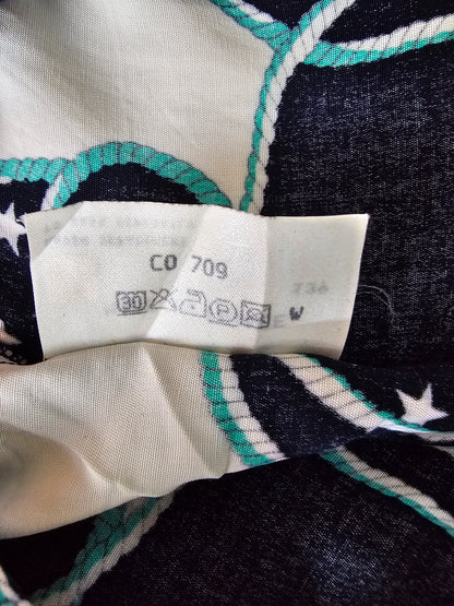 Marglit tvíhneppt vintage skyrta - xlarge