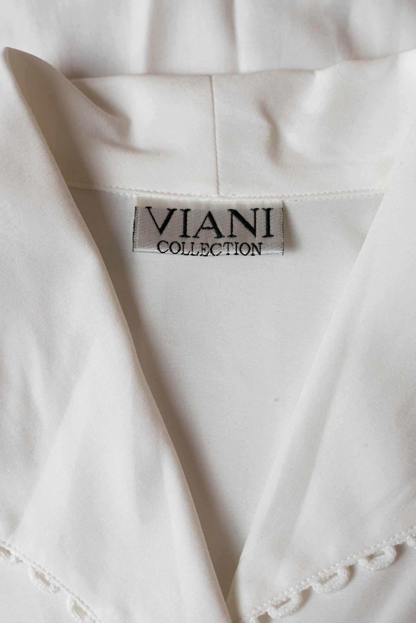 Viani vintage hvít blússa - XL