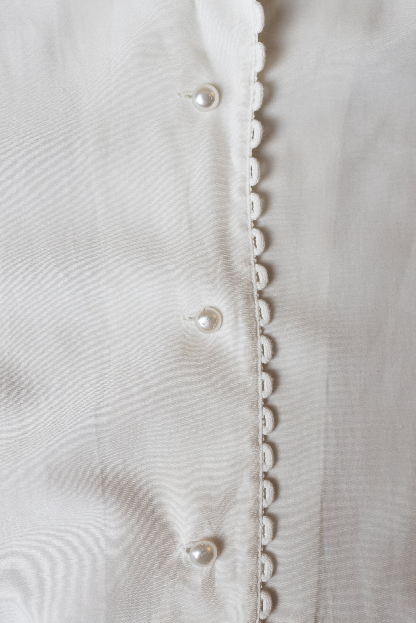 Viani vintage hvít blússa - XL
