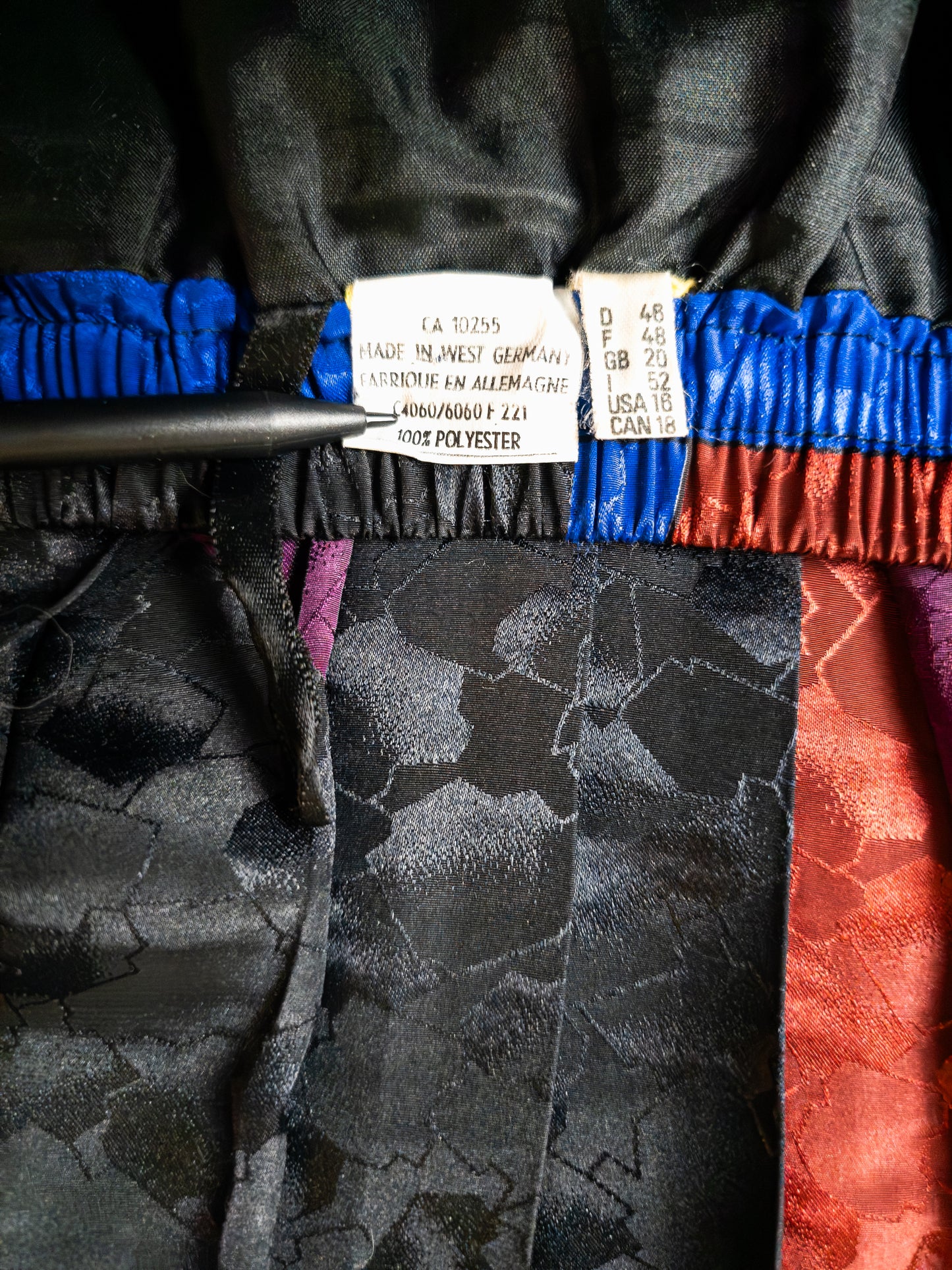 Vintage geometrískt 80s pils - XL
