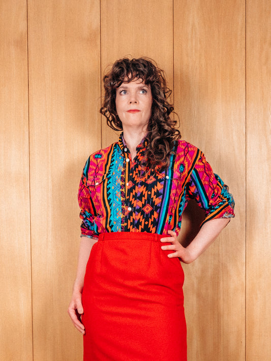 Vintage Saddlebrook westernwear skyrta - L/XL