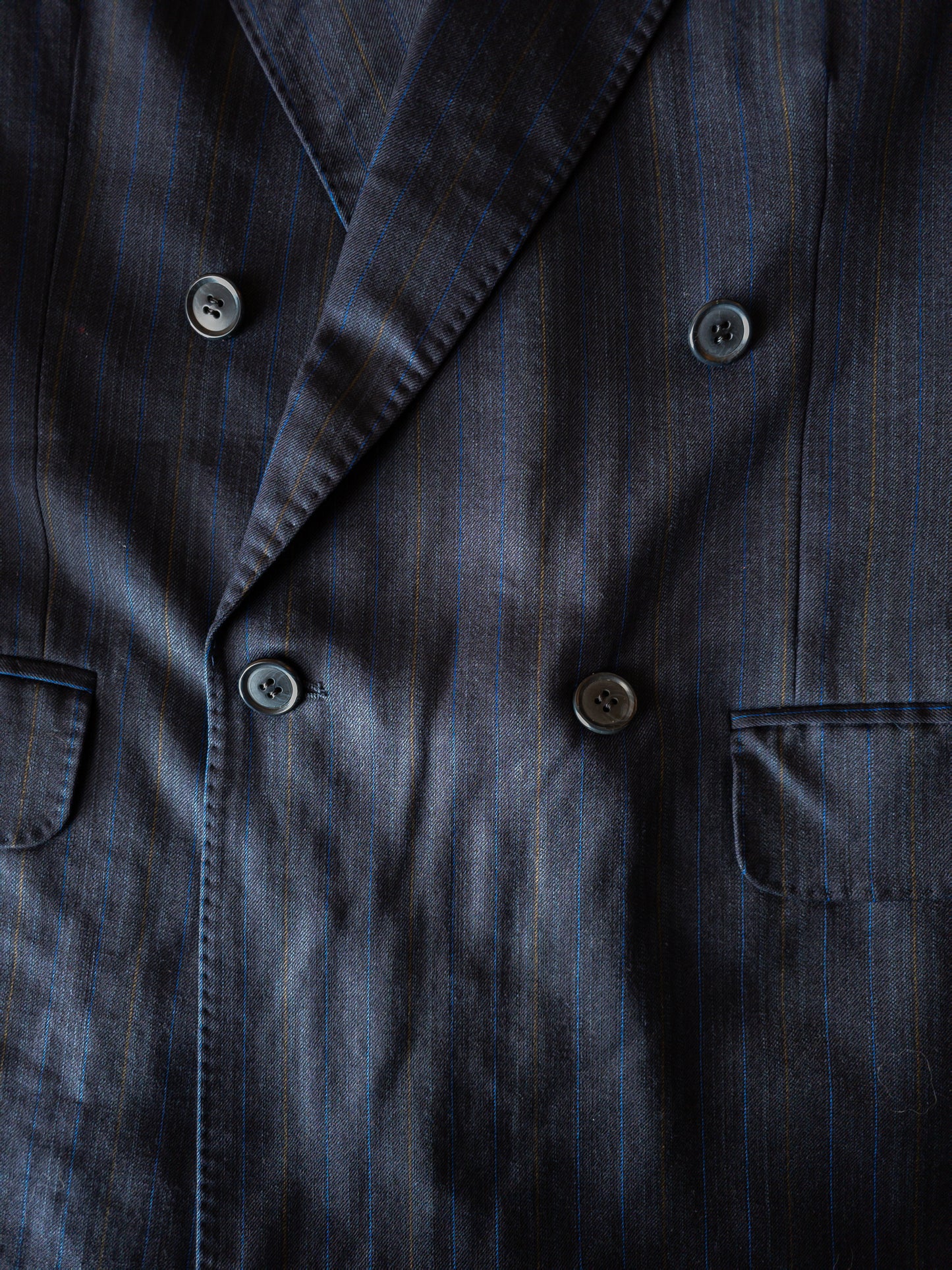 Vintage Oscar Jacobson tvíhnepptur ullarblazer - M