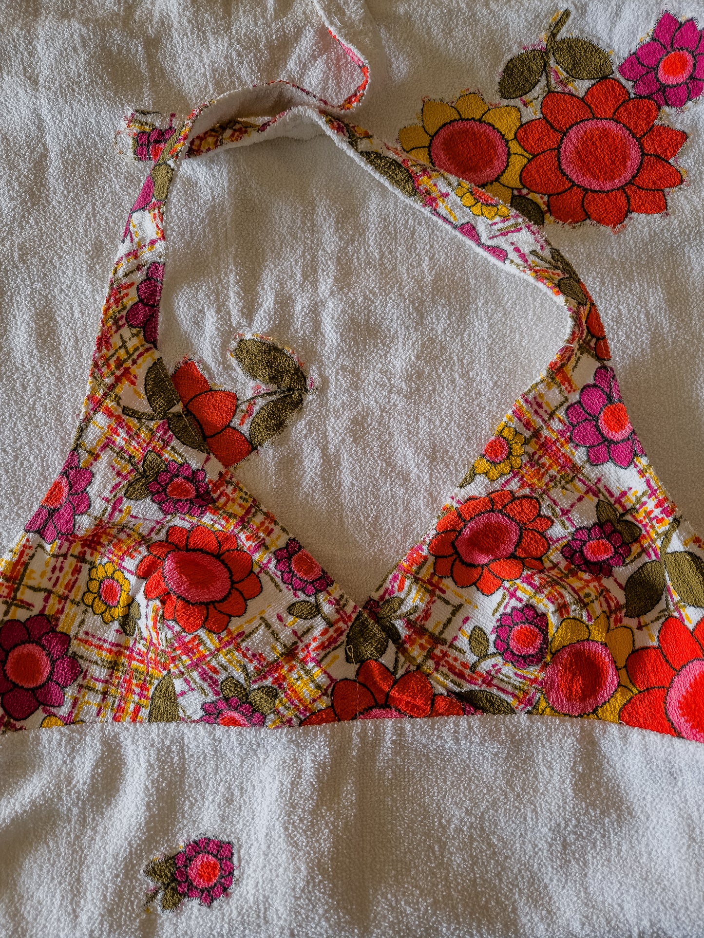 Vintage frotte 70s sumarkjóll - M/L