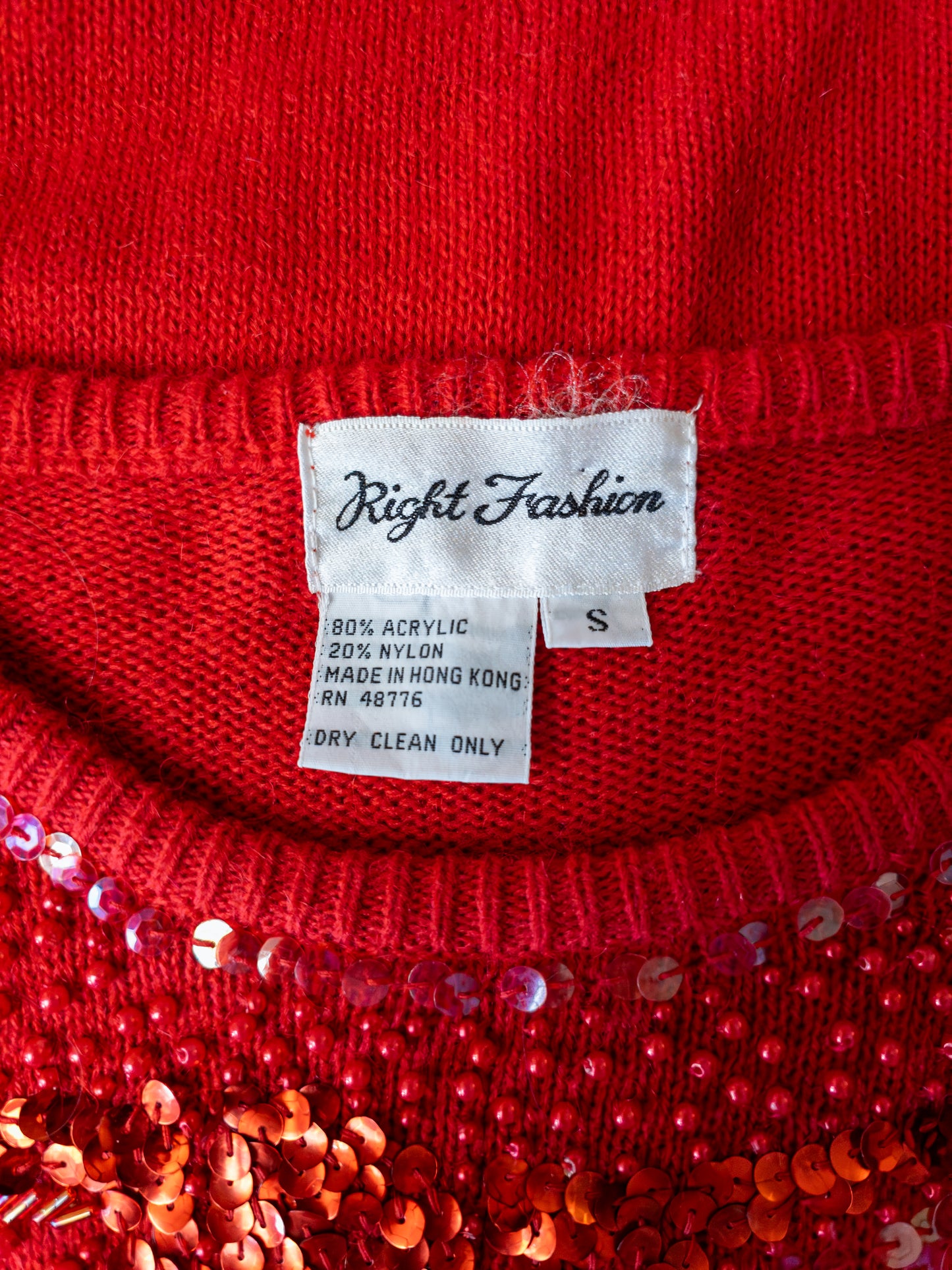 Vintage 80s Right fashion prjónakjóll (NOS) - S/M