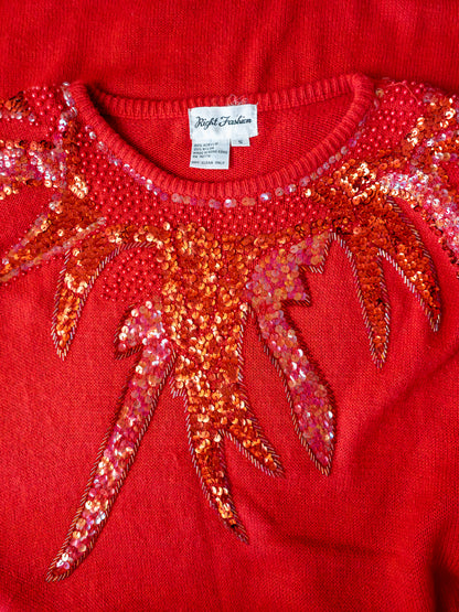 Vintage 80s Right fashion prjónakjóll (NOS) - S/M