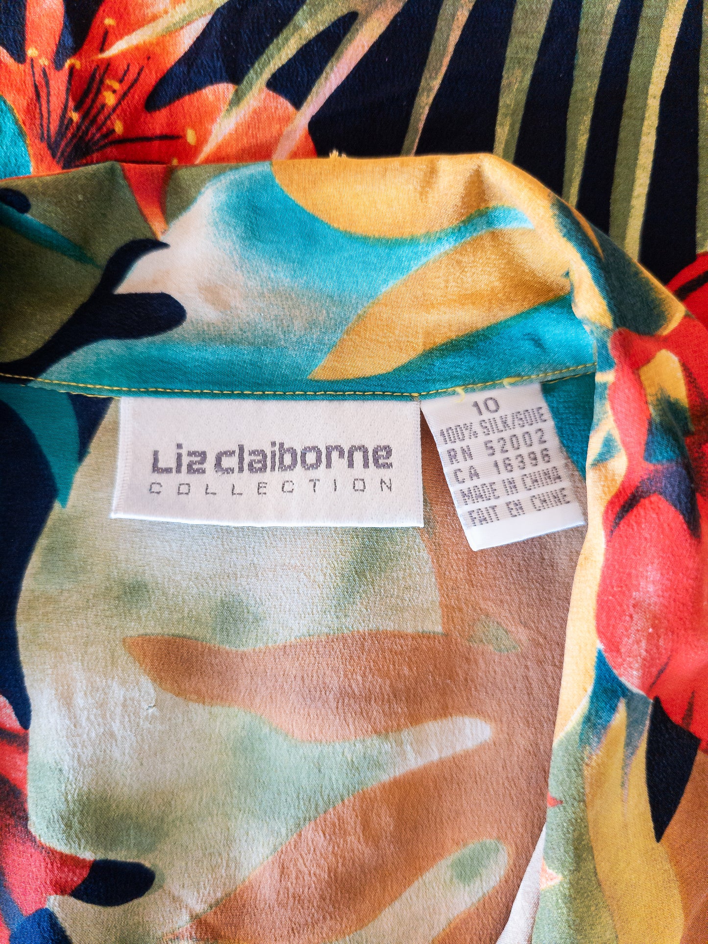 Vintage Liz Clayborne silkiskyrta - Medium