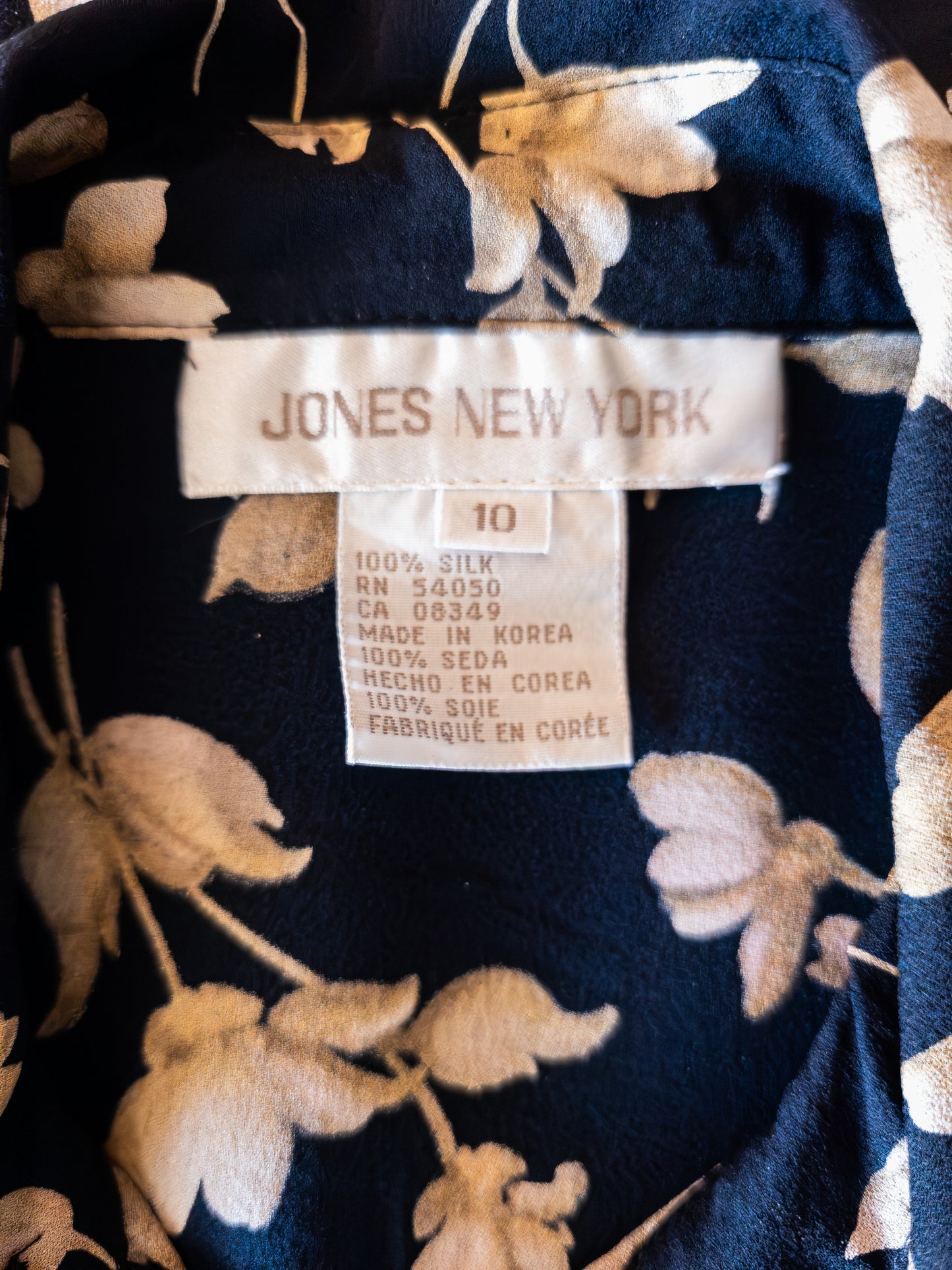 Vintage Jones New York silkiskyrta - S/M