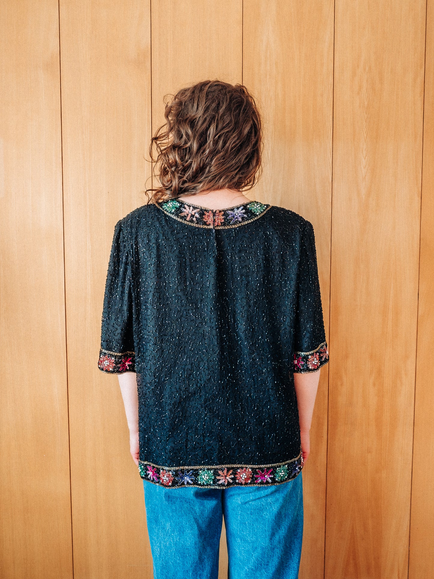 Vintage Laurence Kazar silki toppur - XXL