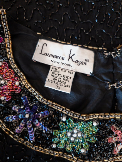 Vintage Laurence Kazar silki toppur - XXL