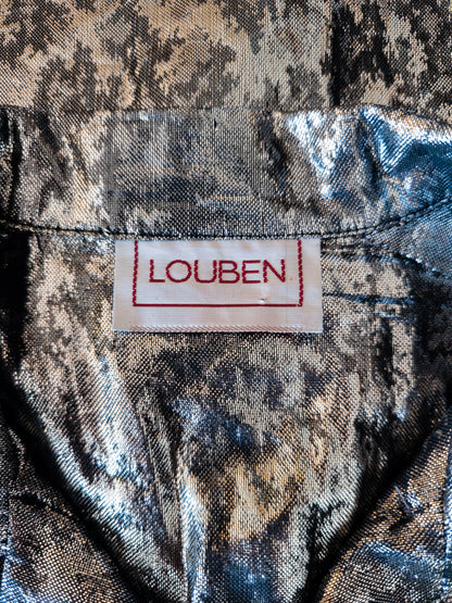 Vintage Louben metallic skyrta - S/M