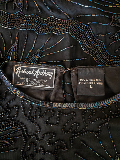Vintage Robert Anthony silki toppur - M/L