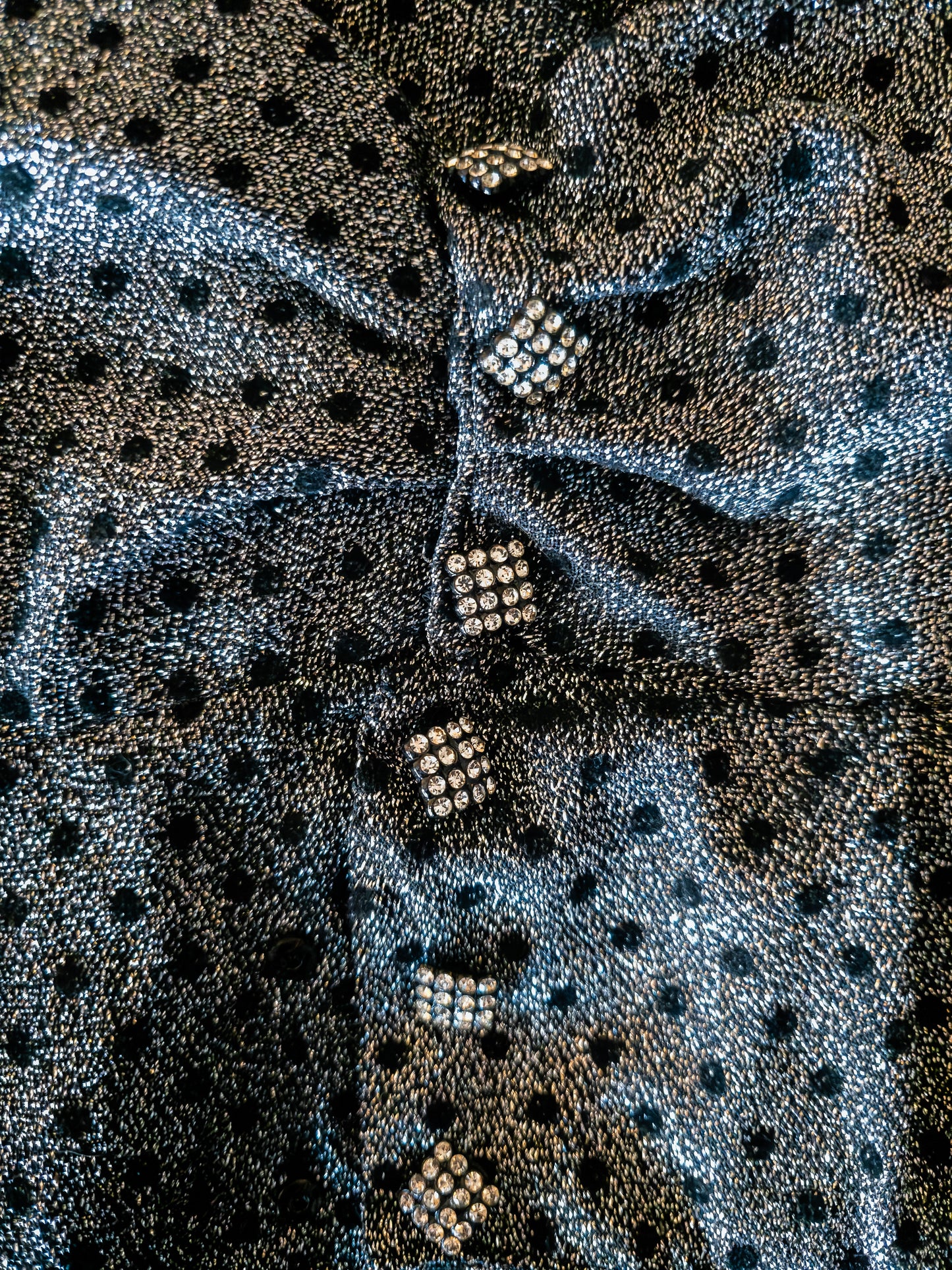 Vintage 80s silfur toppur - M/L